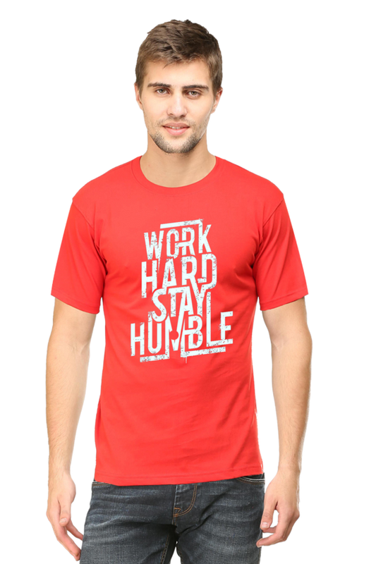 Work Hard Stay Humble - Men's T Shirt Red