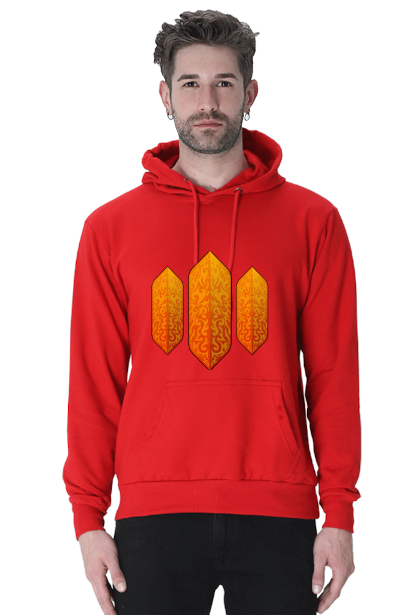 Hoodie Sweatshirt - 3 block design