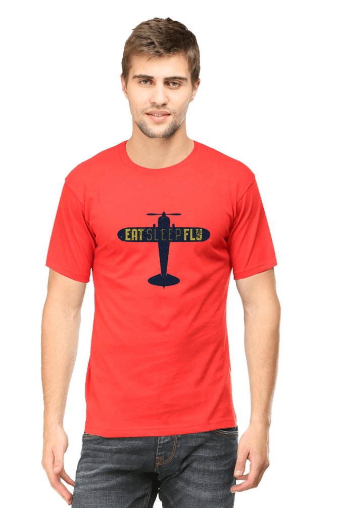 Eat Sleep Fy Men's T Shirt Red