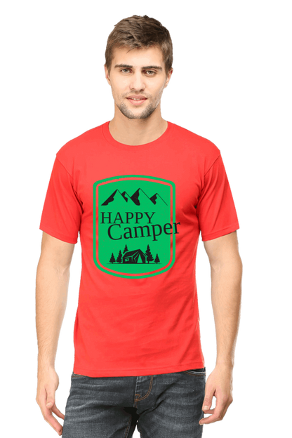 Happy Camper Men's T Shirt Red