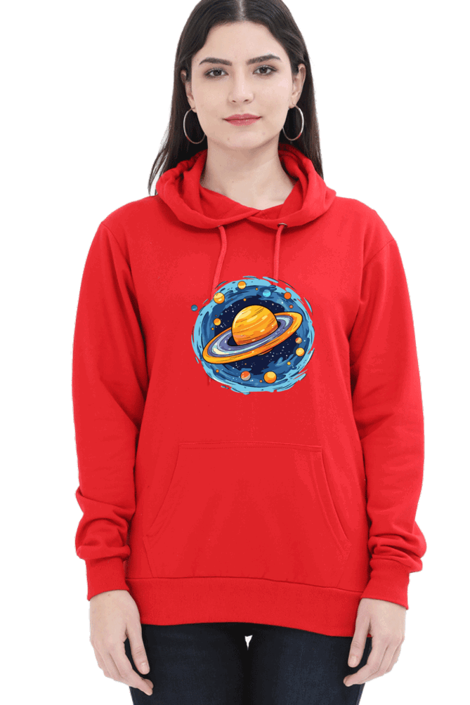 "Ethereal Elegance" Unisex Hoodie Sweatshirt for Women and Girls Red