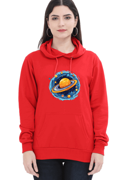 "Ethereal Elegance" Unisex Hoodie Sweatshirt for Women and Girls Red