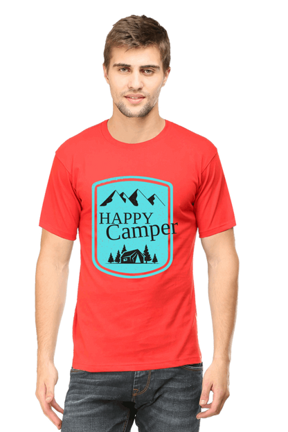 Happy Camper Men's T Shirt Red