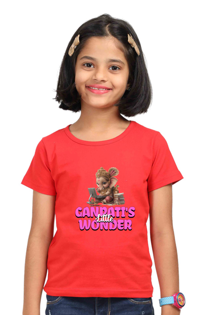 Ganesha's Little Wonder Ganesh Chaturthi Girl's T Shirts