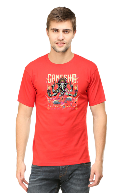 Ganesha's Grace 2 Printed Ganesh Chaturthi Men's T Shirts