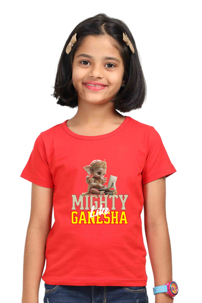 Mighty Like Ganesha Ganesh Chaturthi Girl's T Shirts