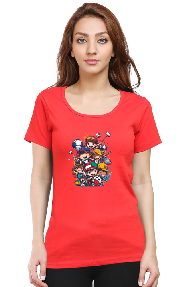 Cartoon Print T Shirts For Women