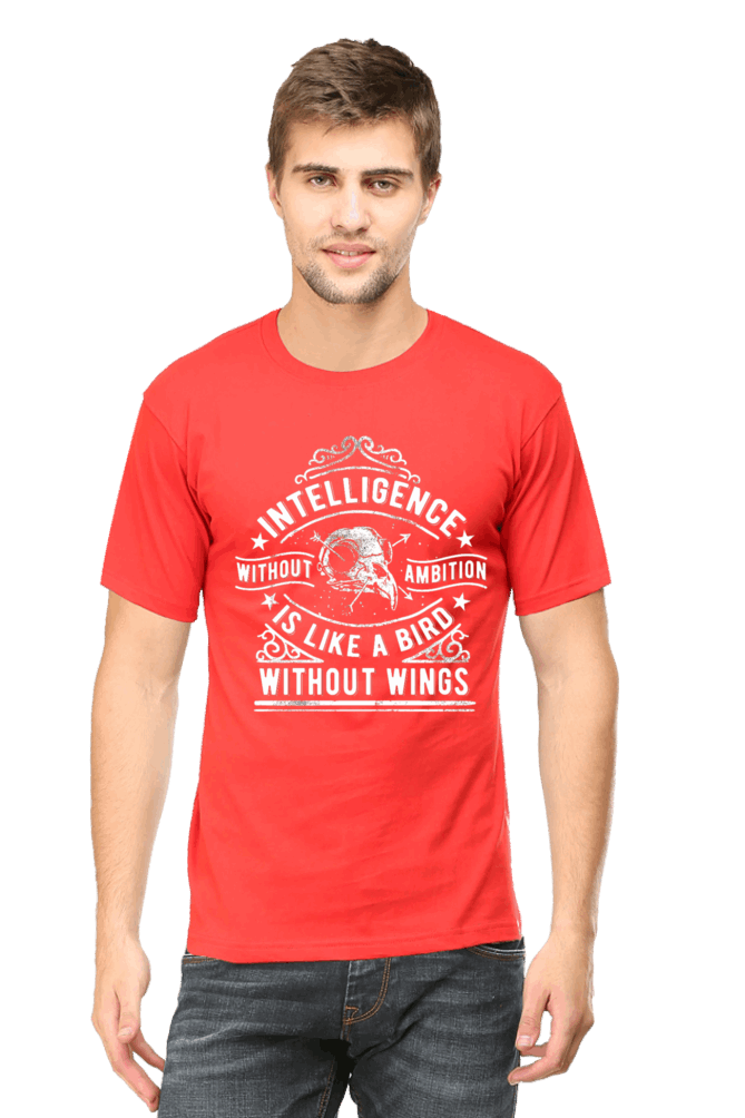 Intelligence Without Ambition Men's T Shirt Red