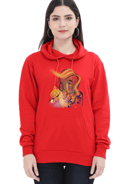 "Divine Elegance" Unisex Hoodie For Women and Girls Red