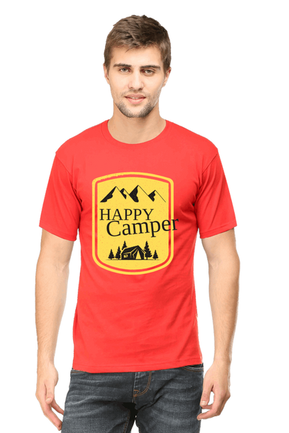 Happy Camper Men's T Shirt Red