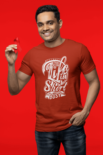 Life is too short Men's T Shirts Brick Red