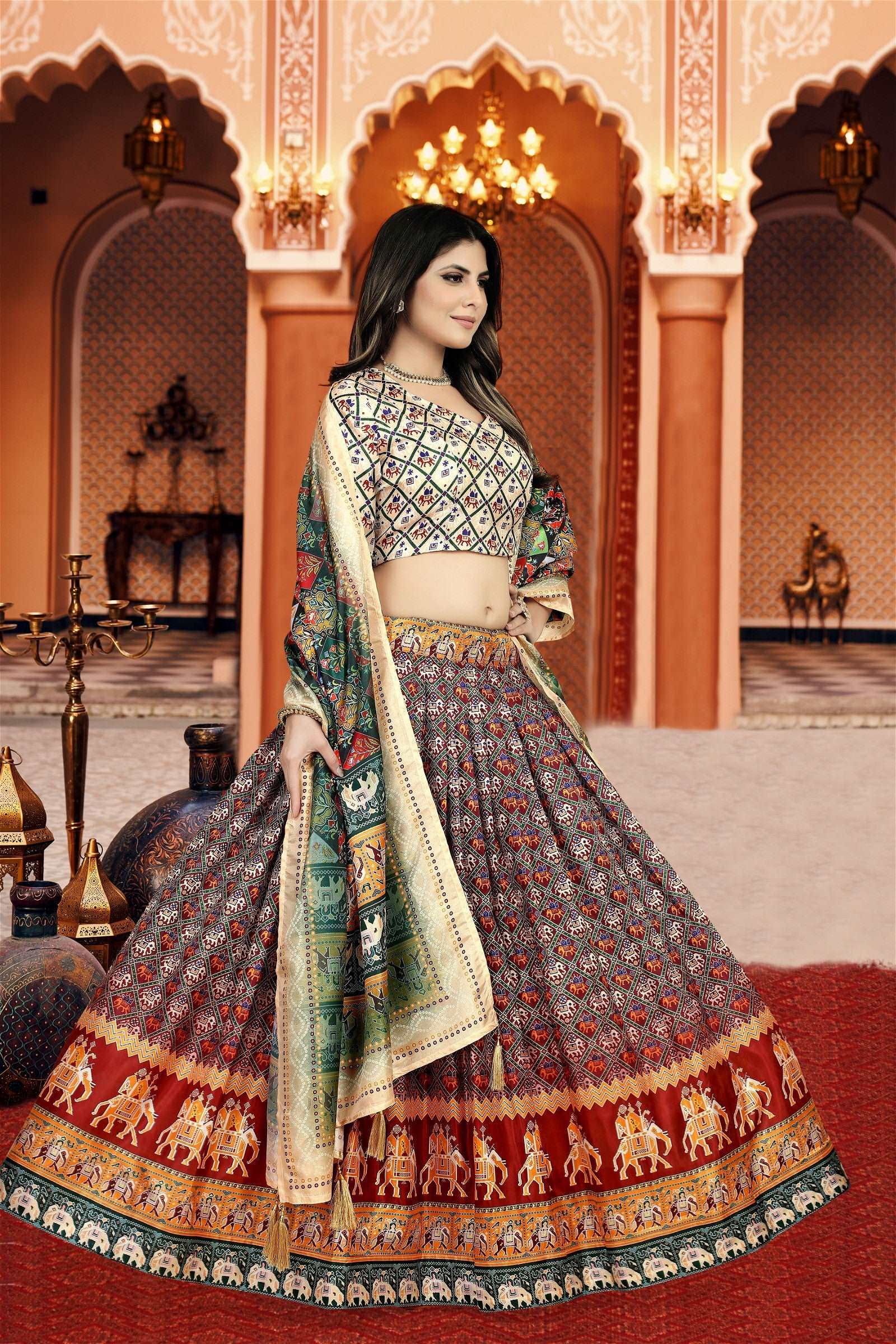 Attractive Fancy Lehenga Choli With Latest Dupatta For Women