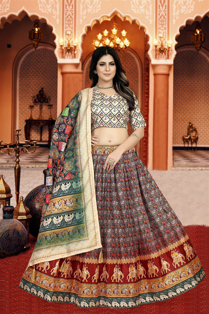 Attractive Fancy Lehenga Choli With Latest Dupatta For Women