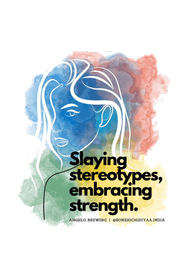 "Slaying Stereotypes, Embracing Strength" Hooded Sweatshirt for Girls and Women