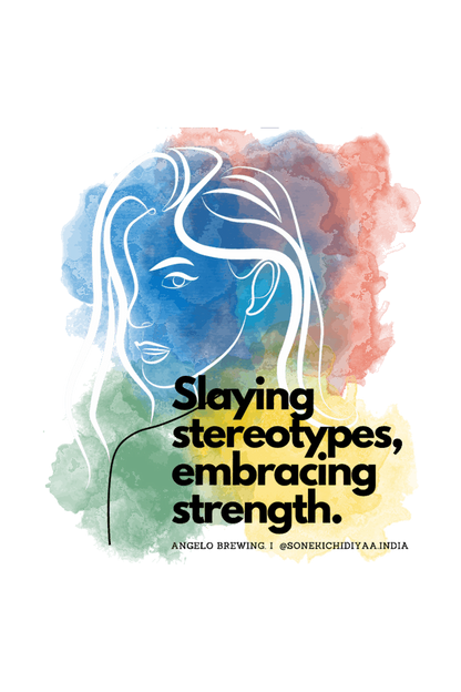 "Slaying Stereotypes, Embracing Strength" Hooded Sweatshirt for Girls and Women