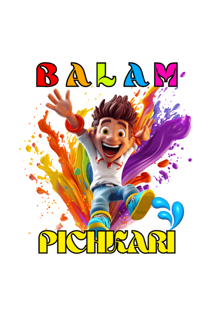 Balam Pichkari Splash: Holi Joy with Jumping Boy