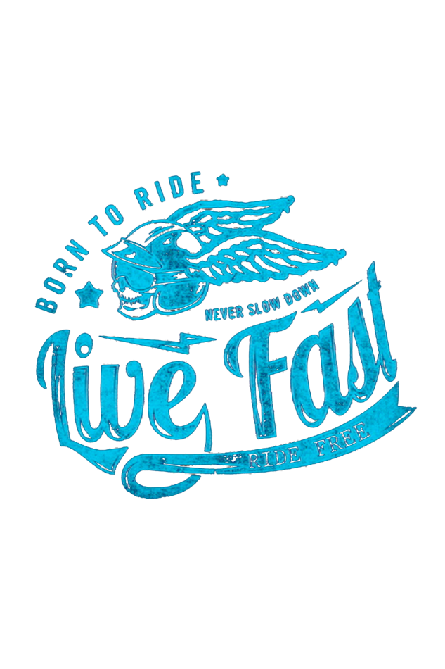 Live Fast Men's T Shirts Navy Blue