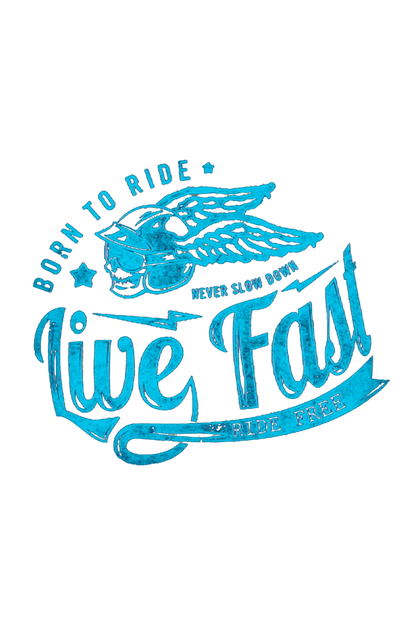 Live Fast Men's T Shirts Navy Blue