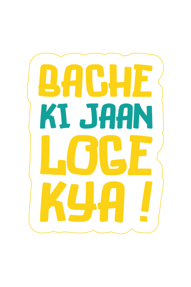 Bache Ki Jaan Loge Kya Men's Oversized T Shirts