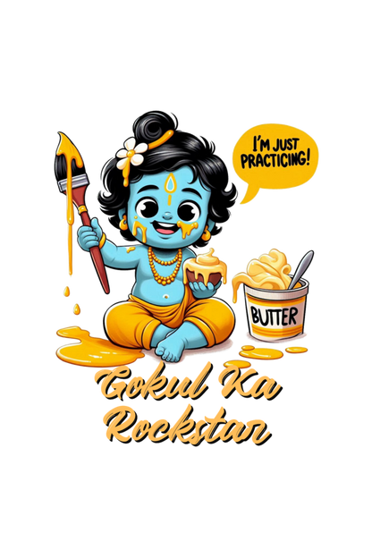 Gokul Ka Rockstar Janmashtami Boy's T Shirts