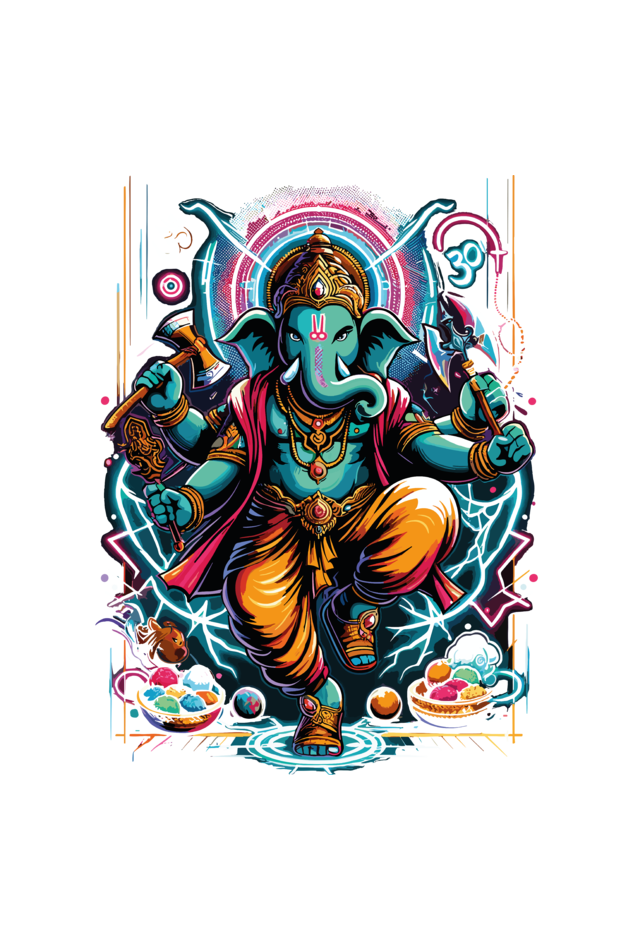 Lord Ganesha 2 Printed Ganesh Chaturthi Men's T Shirts