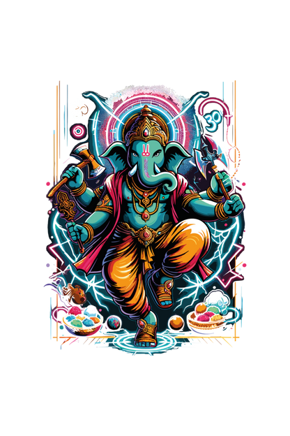 Lord Ganesha 2 Printed Ganesh Chaturthi Men's T Shirts