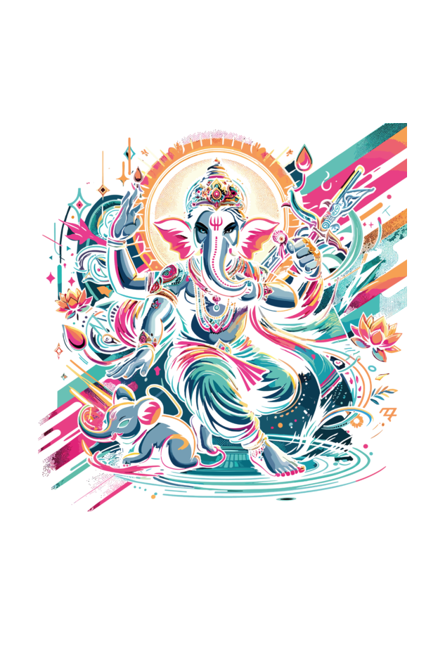 Lord Ganesha 3 Printed Ganesh Chaturthi Men's T Shirts