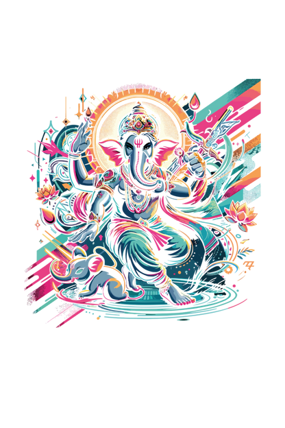 Lord Ganesha 3 Printed Ganesh Chaturthi Men's T Shirts