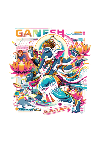 Ganesha's Grace 1 Printed Ganesh Chaturthi Men's T Shirts