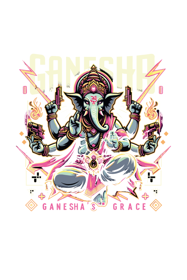 Ganesha's Grace 2 Printed Ganesh Chaturthi Men's T Shirts