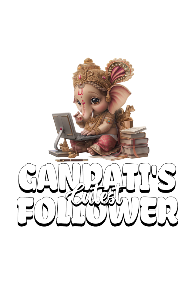 Ganpati's Cutest Follower Ganesh Chaturthi Girl's T Shirts