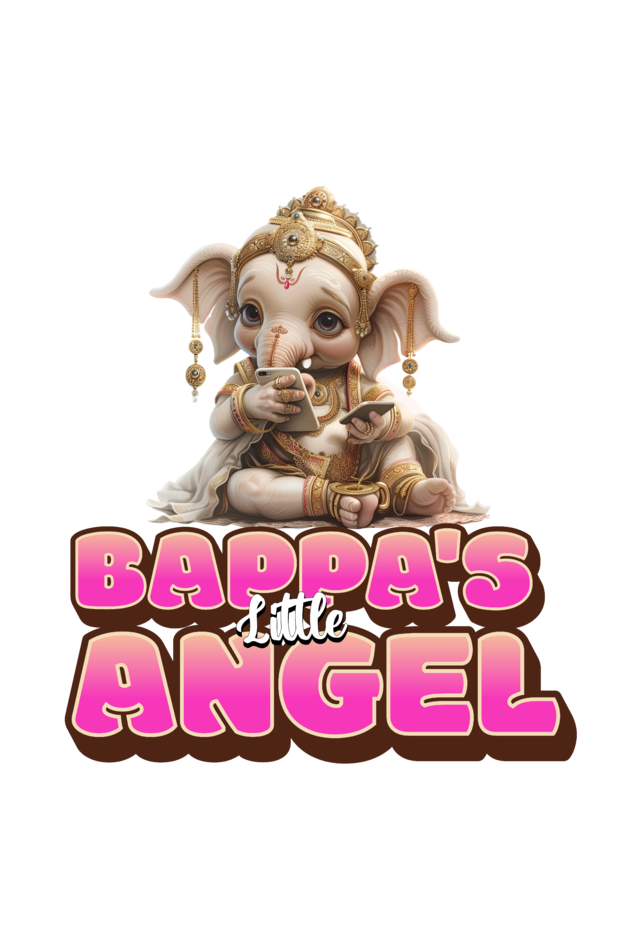 Bappa's Little Angel Ganesh Chaturthi Girl's T Shirts