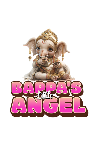 Bappa's Little Angel Ganesh Chaturthi Girl's T Shirts