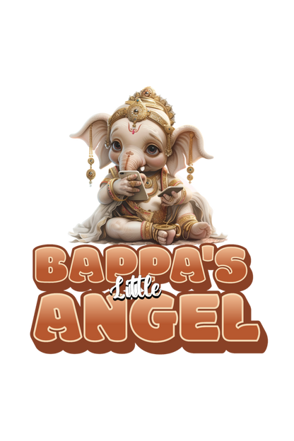 Bappa's Little Angel 2 Ganesh Chaturthi Girl's T Shirts