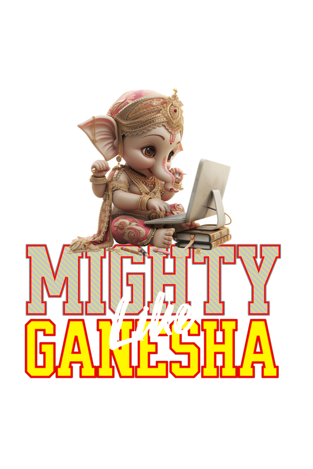 Mighty Like Ganesha Ganesh Chaturthi Girl's T Shirts