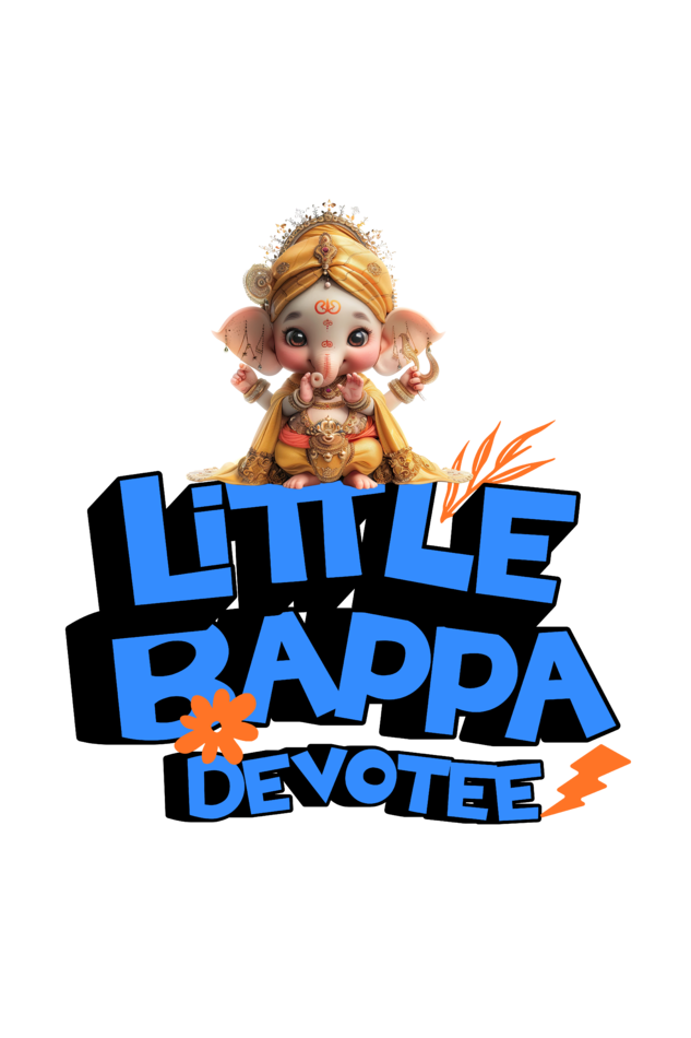 Little Bappa Devotee Ganesh Chaturthi Girl's T Shirts