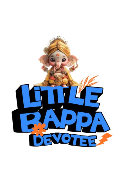 Little Bappa Devotee Ganesh Chaturthi Girl's T Shirts