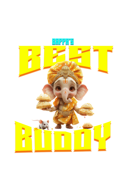 Bappa's Best Buddy 2 Ganesh Chaturthi Boy's T Shirts