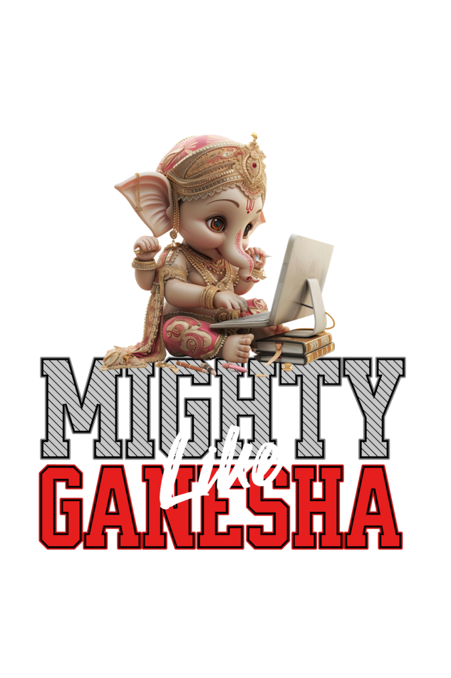 Mighty Like Ganesha Ganesh Chaturthi Boy's T Shirts