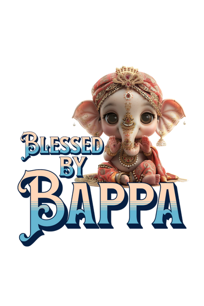 Blessed By Bappa Ganesh Chaturthi Boy's T Shirts