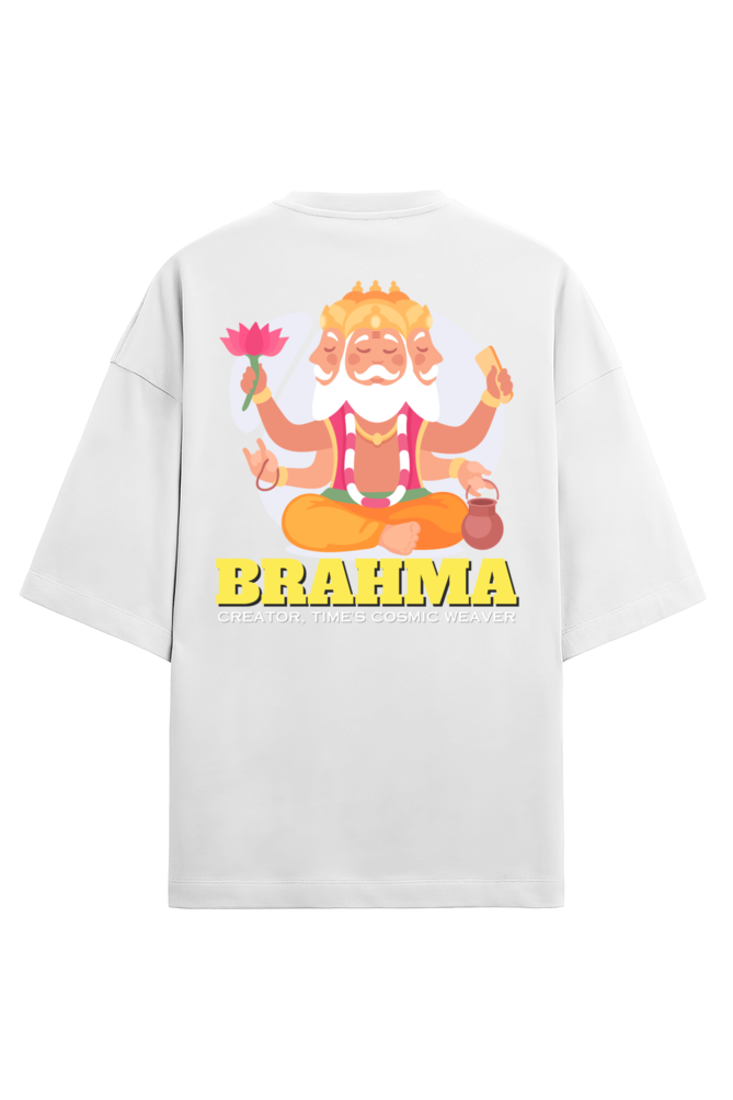 Brahma Men's Oversized T Shirts White