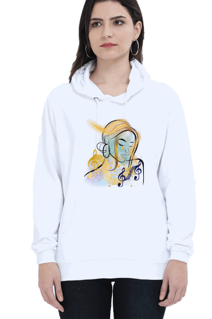 "Divine Elegance" Unisex Hoodie For Women and Girls White