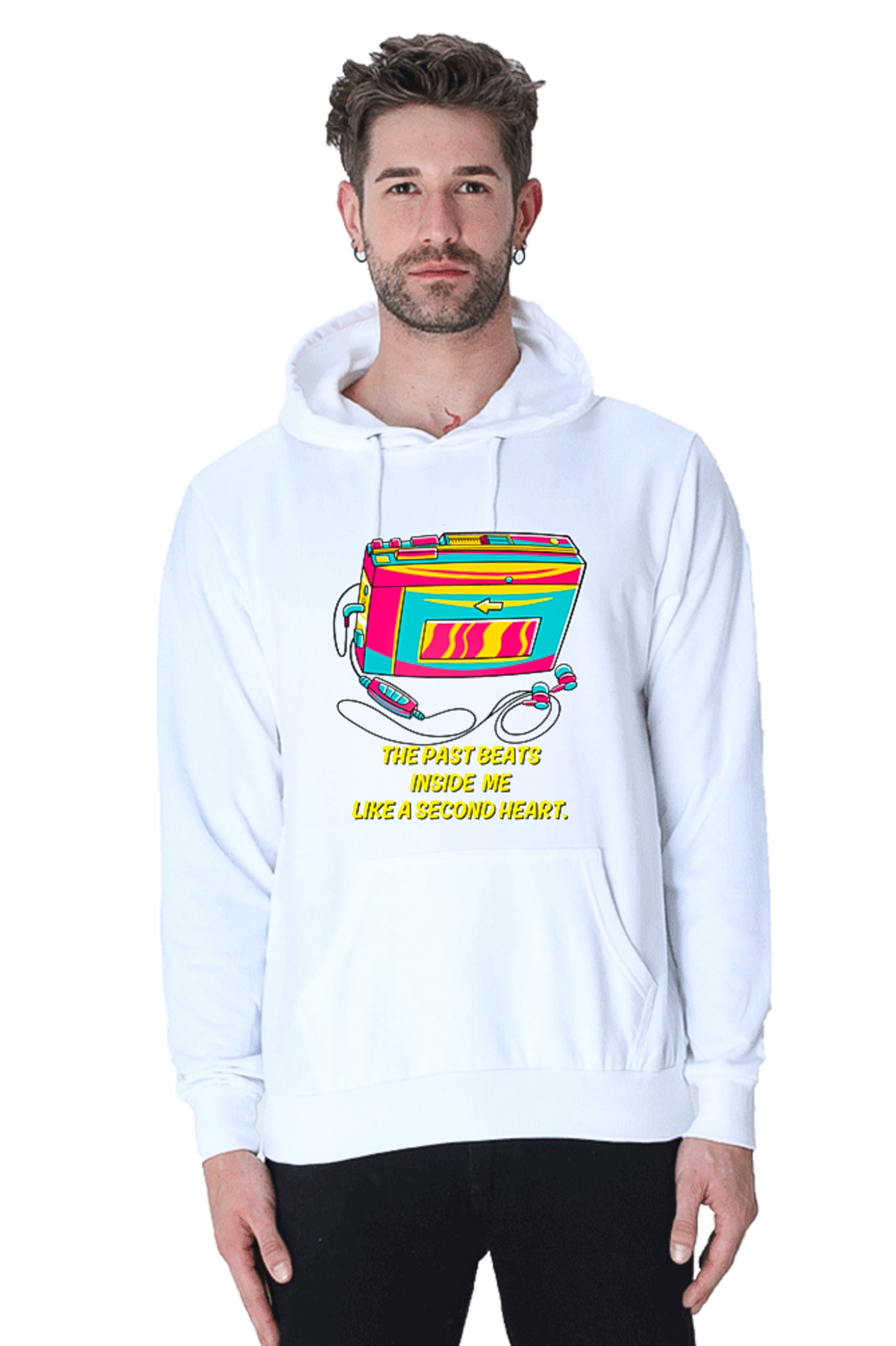 Hoodie Tshirt - Nostalgic Walkman