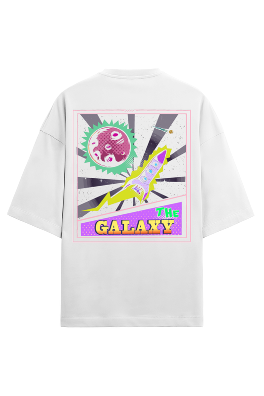 The Galaxy Men's Oversized T Shirts White