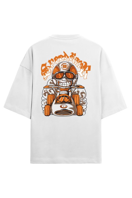 Speed Racer Men's Oversized T Shirts White