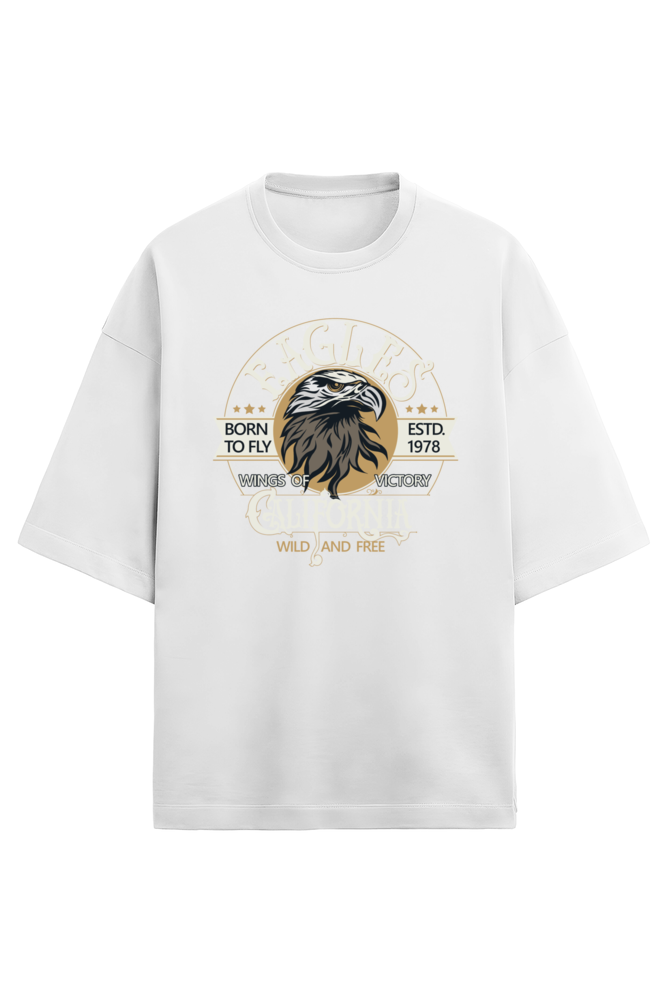 Wild And Free Men's Oversized T Shirts White