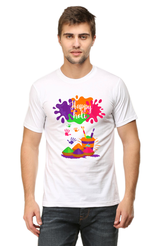 Holi Happiness: Embracing Vibrant Colors White