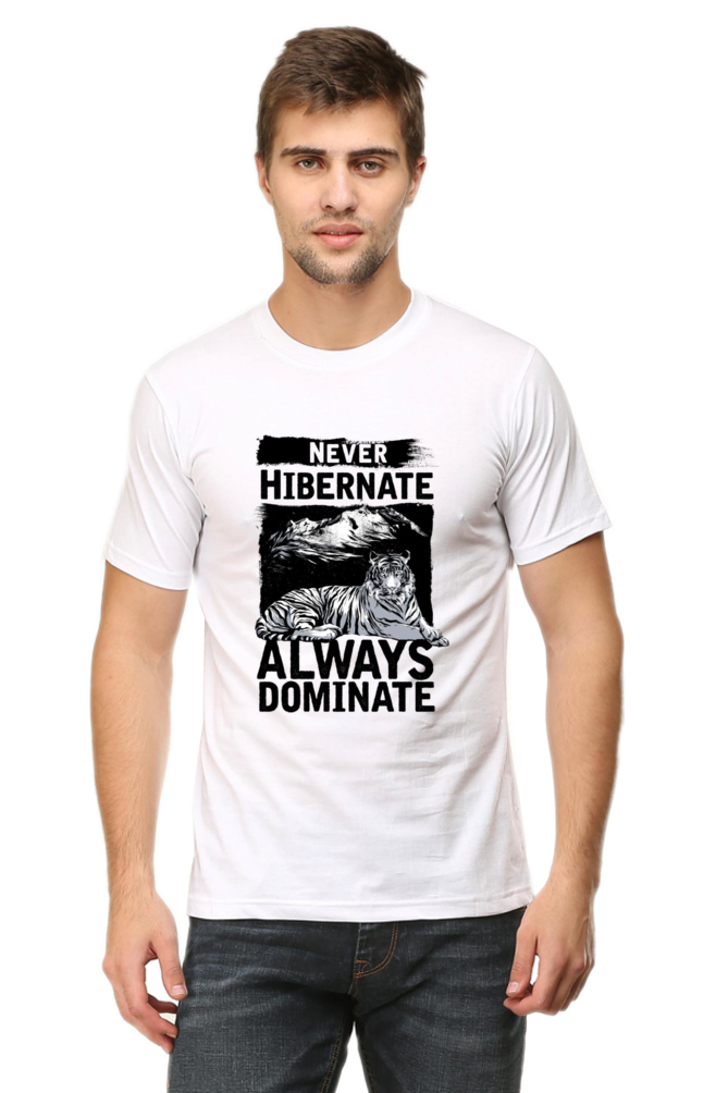 Never Hibernate Men's T Shirt White