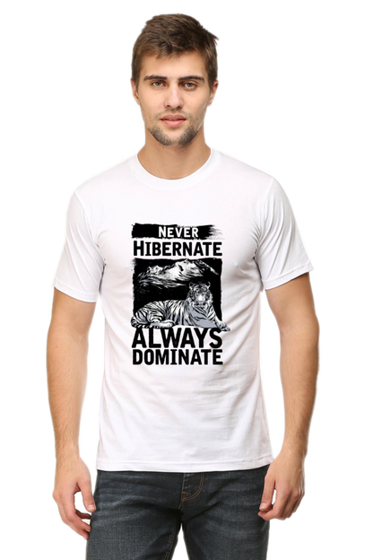 Never Hibernate Men's T Shirt White