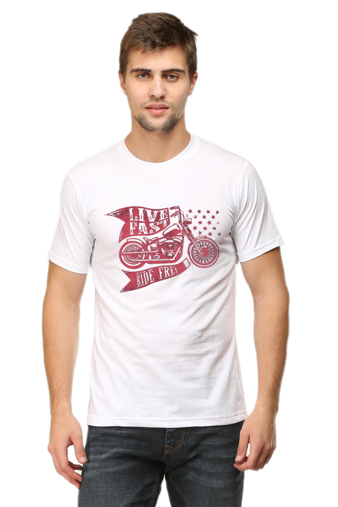 Live Fast Men's T Shirts White